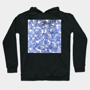 Rowan/ Mountain Ash - Blue metallic on white Hoodie